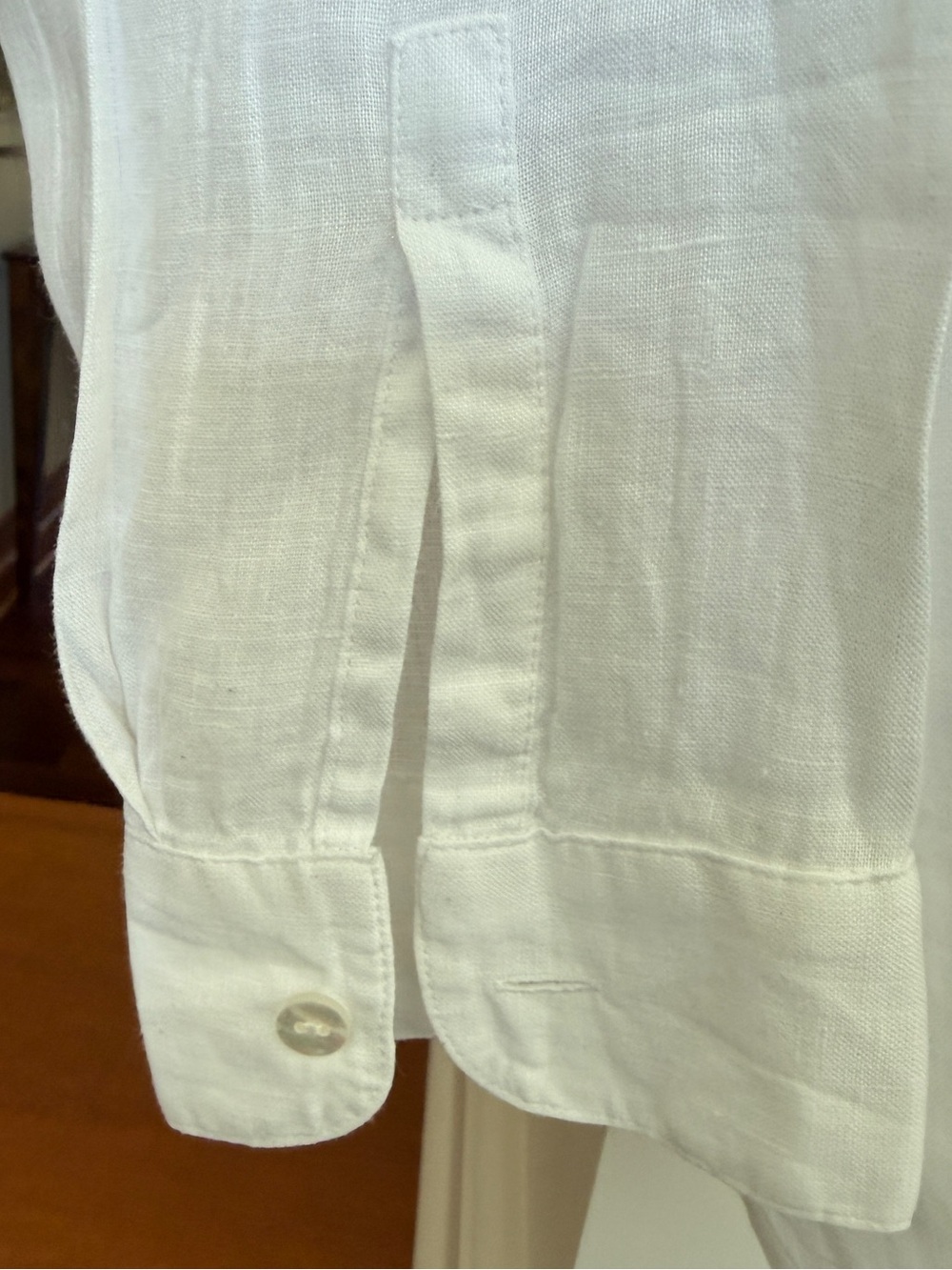 J. Jill Love Linen 100% Women’s XL White Button-Up Shirt Airy Cool Classic - Picture 4 of 11